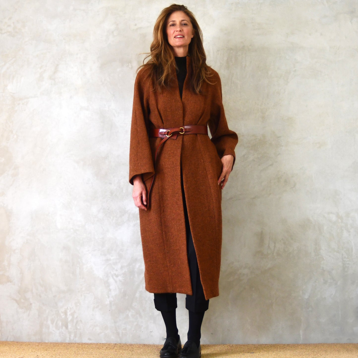 the long frink in russet lovat tweed image 5