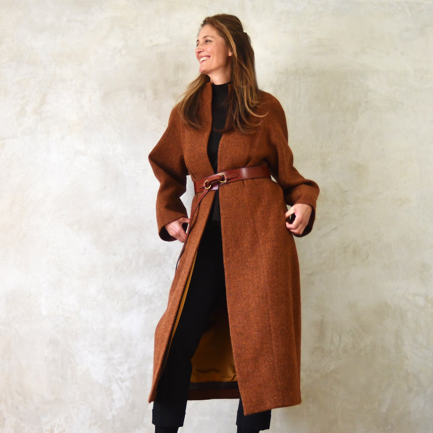 the long frink in russet lovat tweed image 14