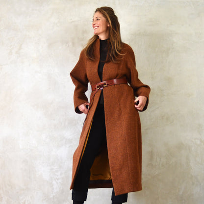 the long frink in russet lovat tweed image 14