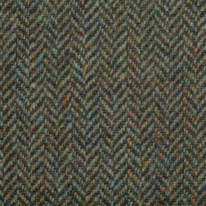the brett coat in deep sage green lambswool herringbone tweed image 7