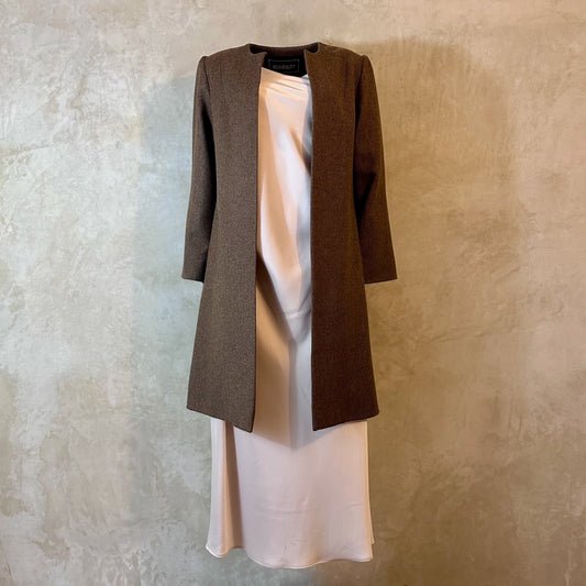 the john coat in lambswool-cashmere mix herringbone image 1