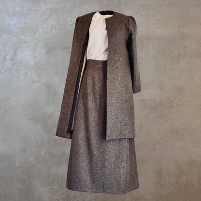 the waisted a-line skirt by elyan for ednerat in wool image 4