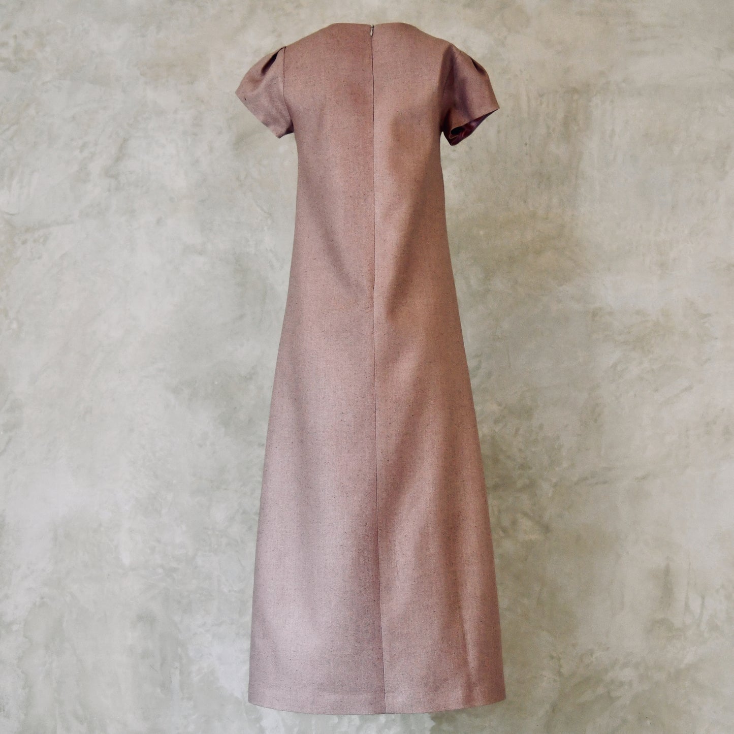 antique rose silk matka bell dress image 6