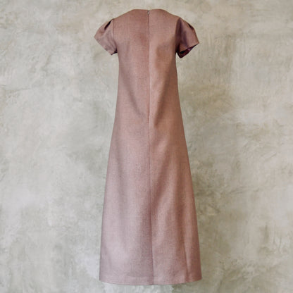 antique rose silk matka bell dress image 6
