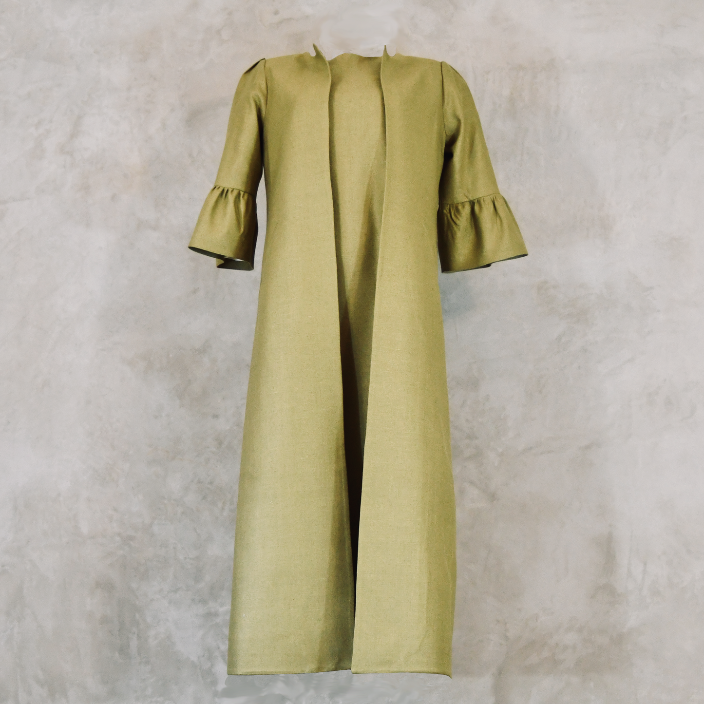 lime green silk matka delany coat image 9