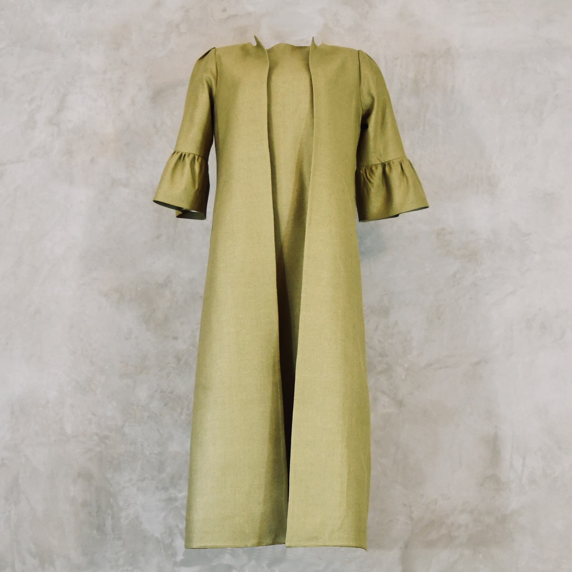lime green silk matka delany coat image 9