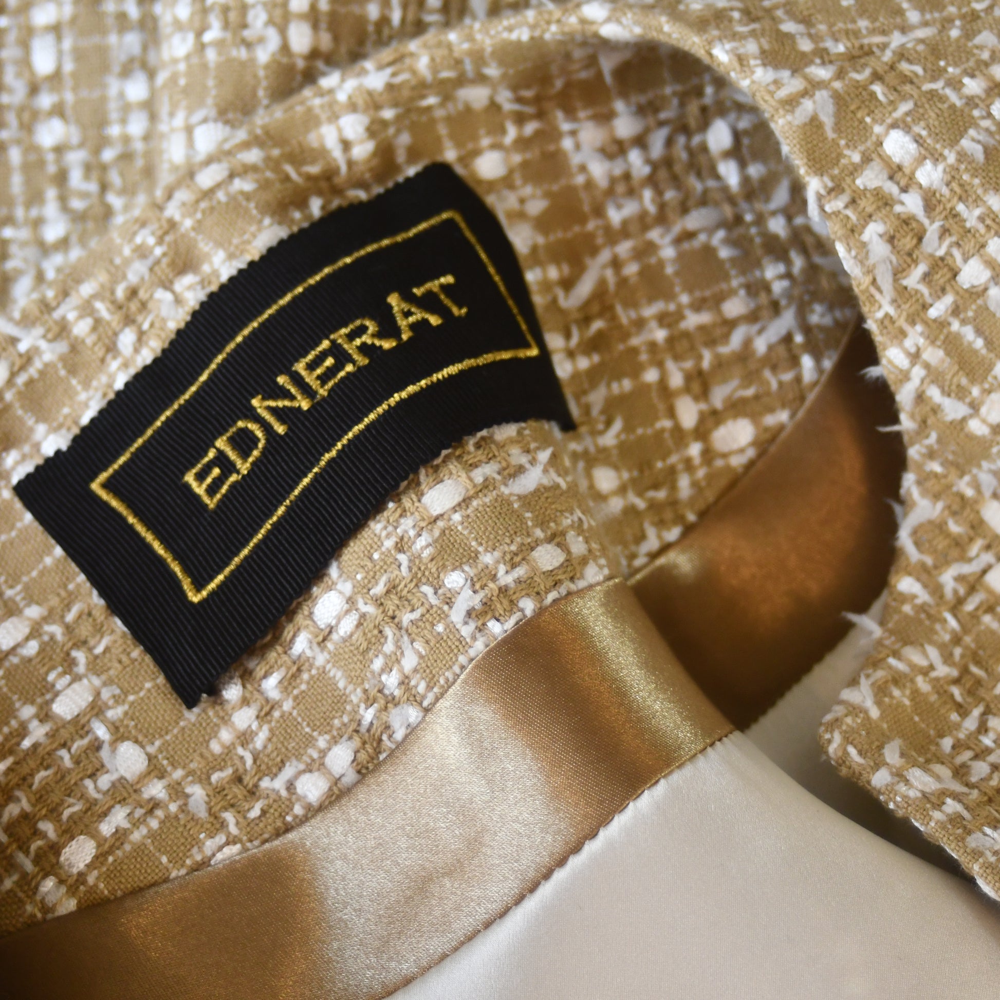 the brett coat in camel cotton mix boucle image 9