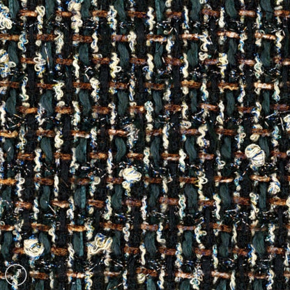 the biffin coat in blue, black and bronze boucle image 9