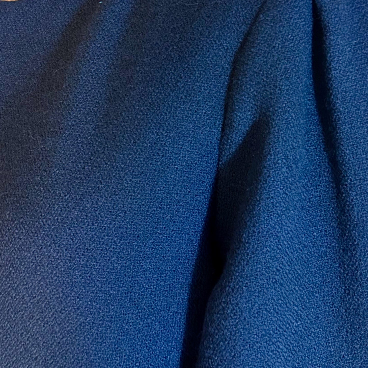 the bell coat in deep navy wool crepe image 9