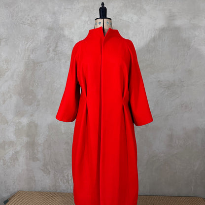 the frink in bright scarlet merino flannel image 2