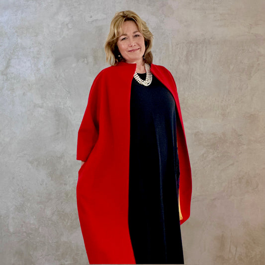 the frink in bright scarlet merino flannel image 0